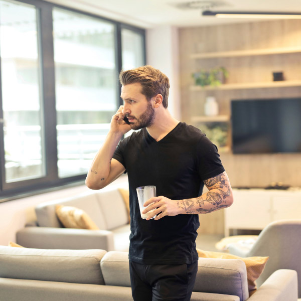 a man using a mobile phone